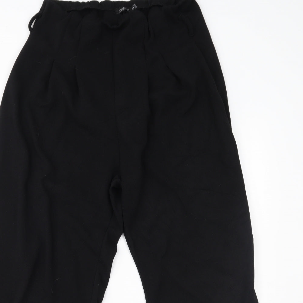 Womens UK Size 16 Boohoo Regular Fit  Black Trousers