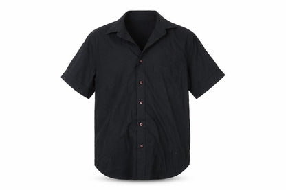 Mens UK Size M Moto Black  Button-Up Short Sleeve Casual Shirt