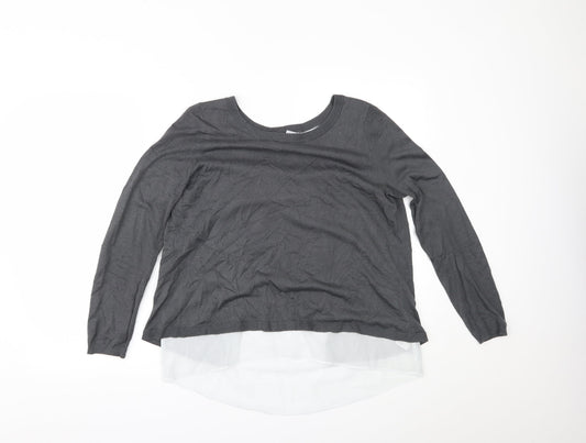 Womens UK Size S H&M Grey Basic Blouse