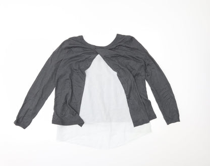 Womens UK Size S H&M Grey Basic Blouse