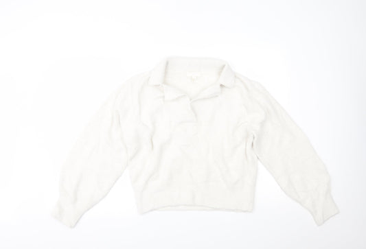 Womens UK Size S H&M White Pullover Jumper