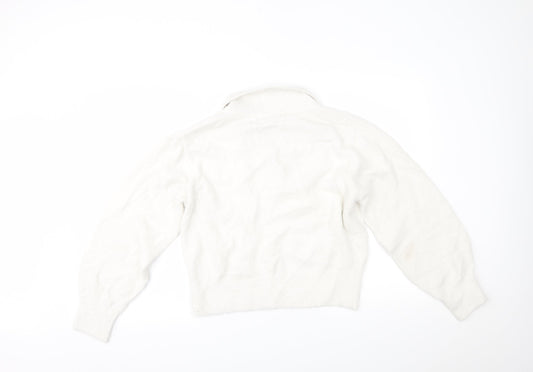 Womens UK Size S H&M White Pullover Jumper