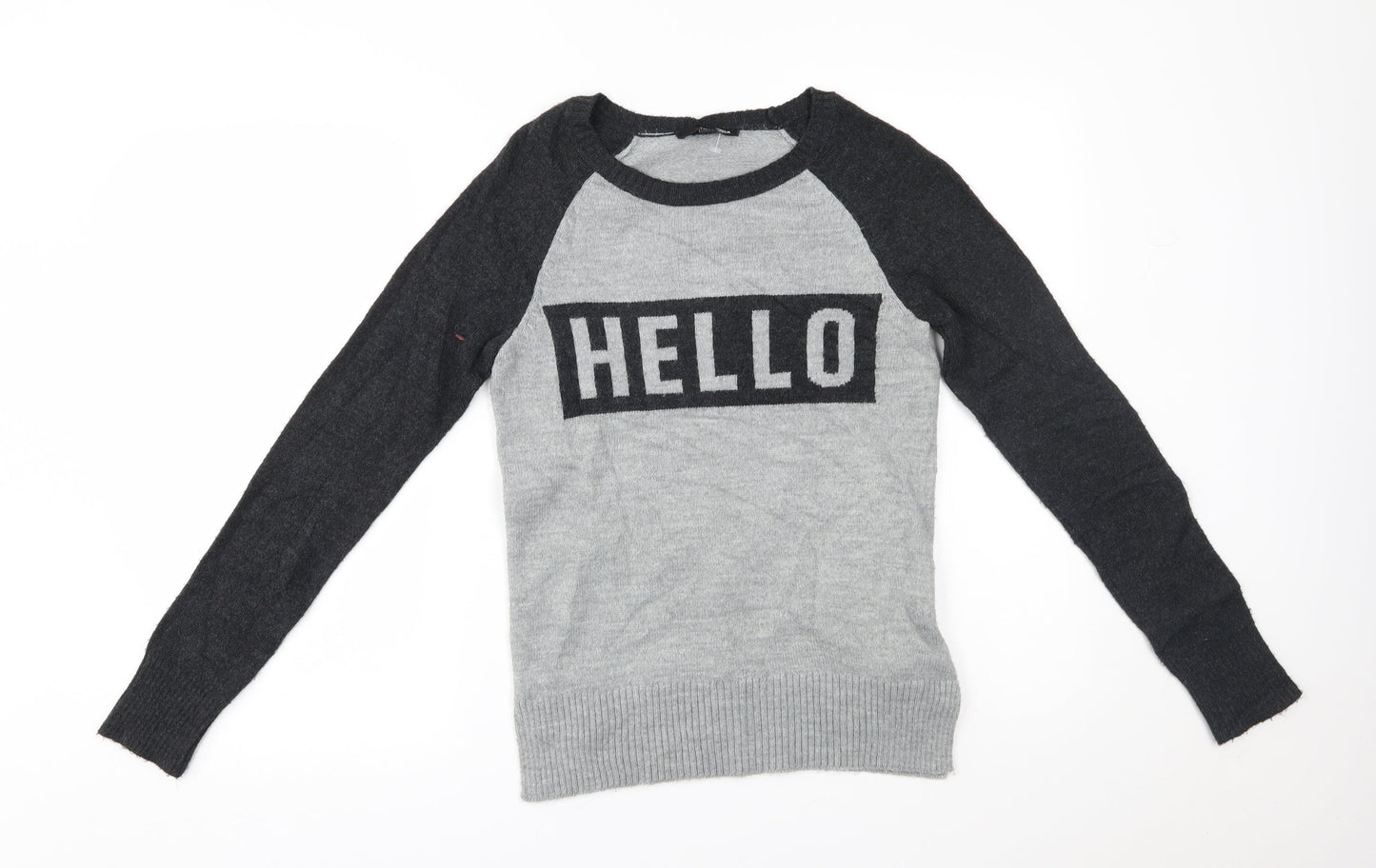 Womens UK Size S TALLY WEiJL Grey Pullover Jumper