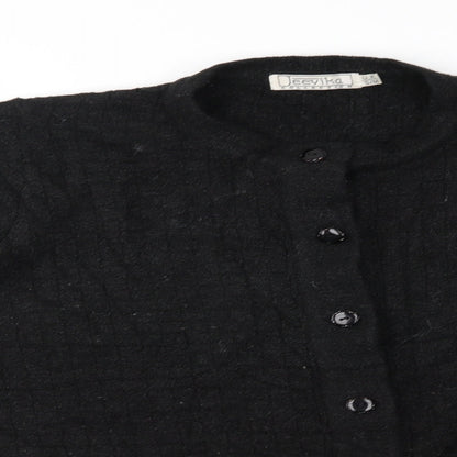 jeevika Womens Black   Cardigan Jumper Size S
