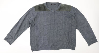 armando Mens Blue   Pullover Jumper Size 2XL