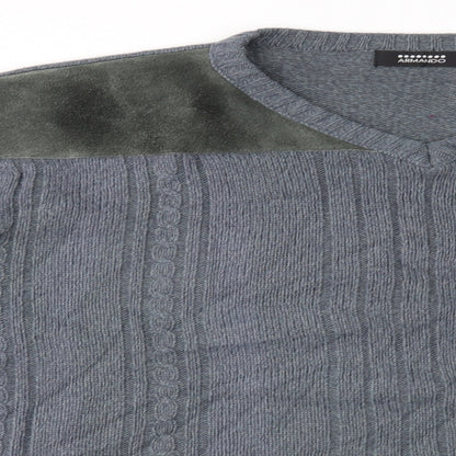 armando Mens Blue   Pullover Jumper Size 2XL