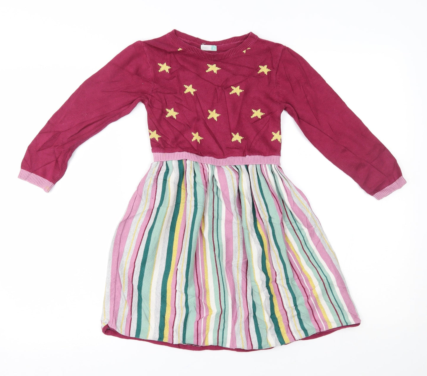 John Lewis Womens Multicoloured Striped  A-Line  Size 6