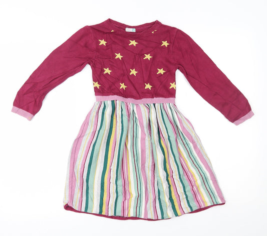 John Lewis Womens Multicoloured Striped  A-Line  Size 6