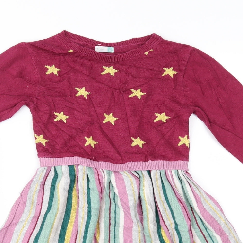 John Lewis Womens Multicoloured Striped  A-Line  Size 6