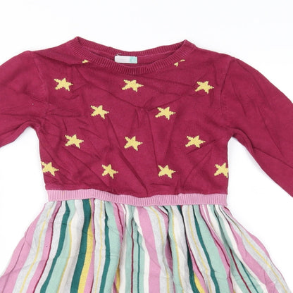 John Lewis Womens Multicoloured Striped  A-Line  Size 6