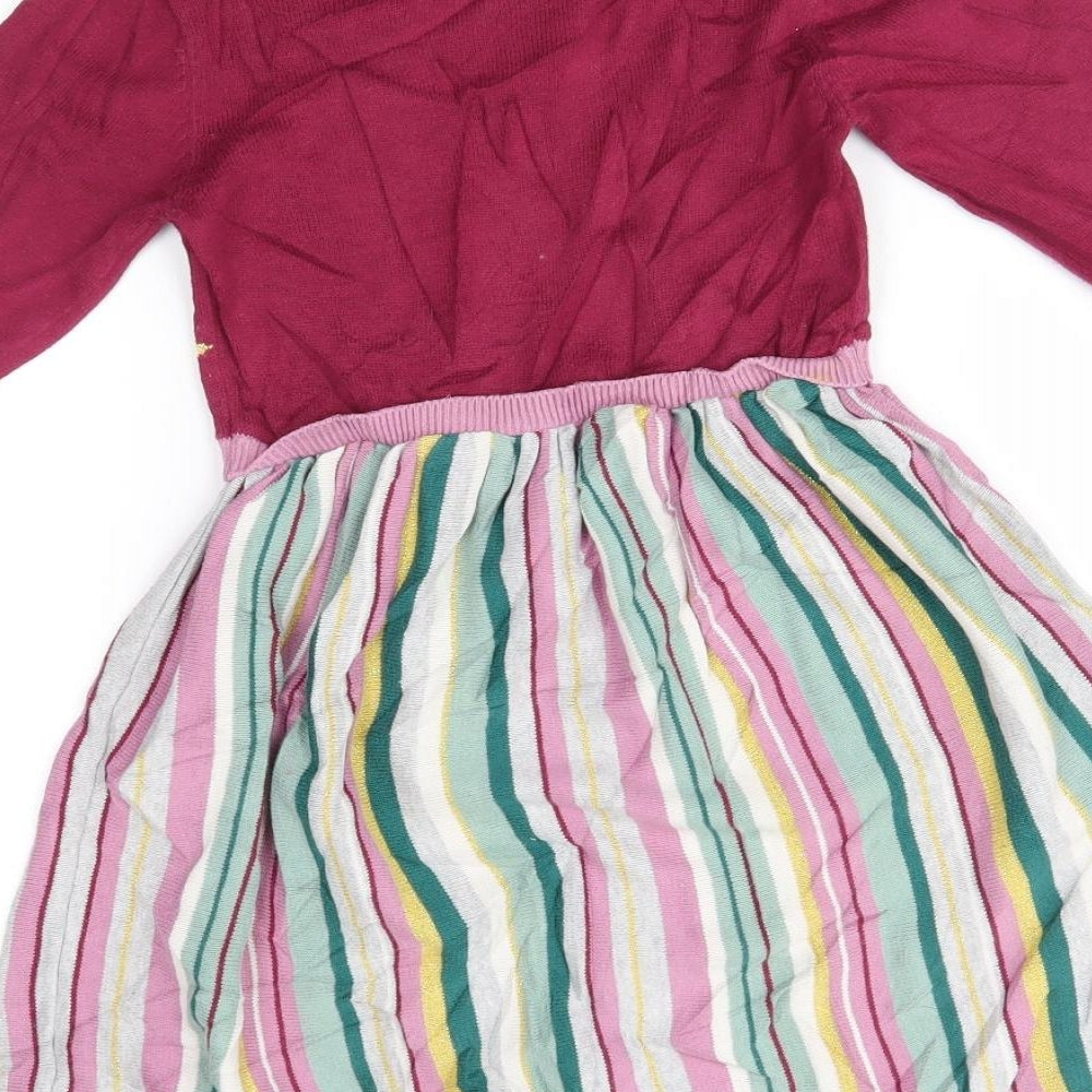 John Lewis Womens Multicoloured Striped  A-Line  Size 6