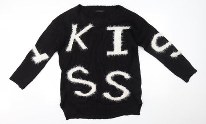 So Fabulous Womens Black   Pullover Jumper Size 16  - kiss