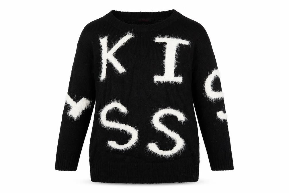 So Fabulous Womens Black   Pullover Jumper Size 16  - kiss
