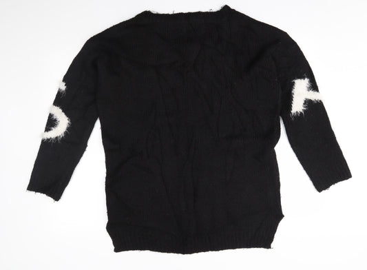So Fabulous Womens Black   Pullover Jumper Size 16  - kiss