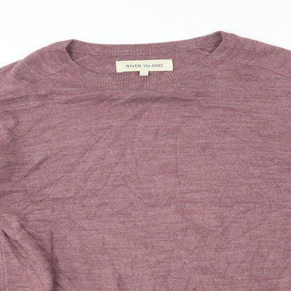 River Island Mens Red   Pullover Jumper Size S