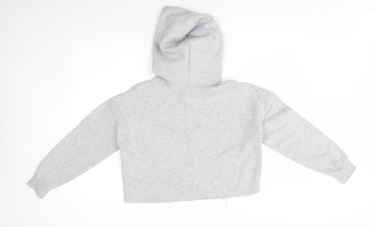 New Look Girls Grey   Pullover Hoodie Size 12-13 Years  - friends, cropped