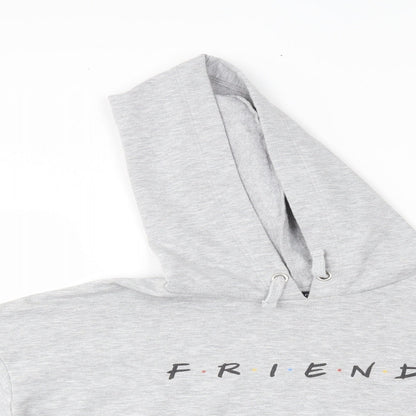 New Look Girls Grey   Pullover Hoodie Size 12-13 Years  - friends, cropped