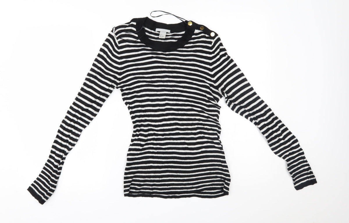 Womens UK Size S H&M Black Pullover Jumper