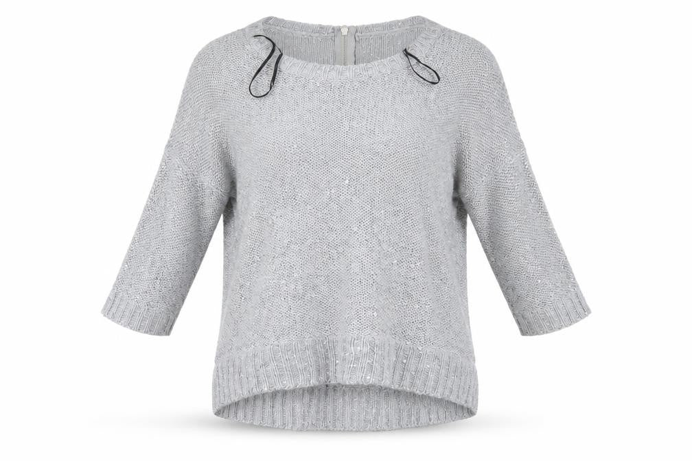Womens UK Size 10 Warehouse Grey Pullover Jumper