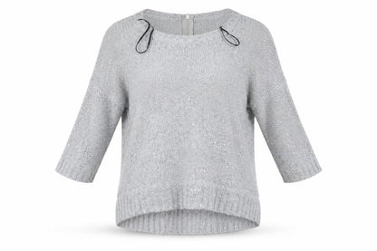 Womens UK Size 10 Warehouse Grey Pullover Jumper