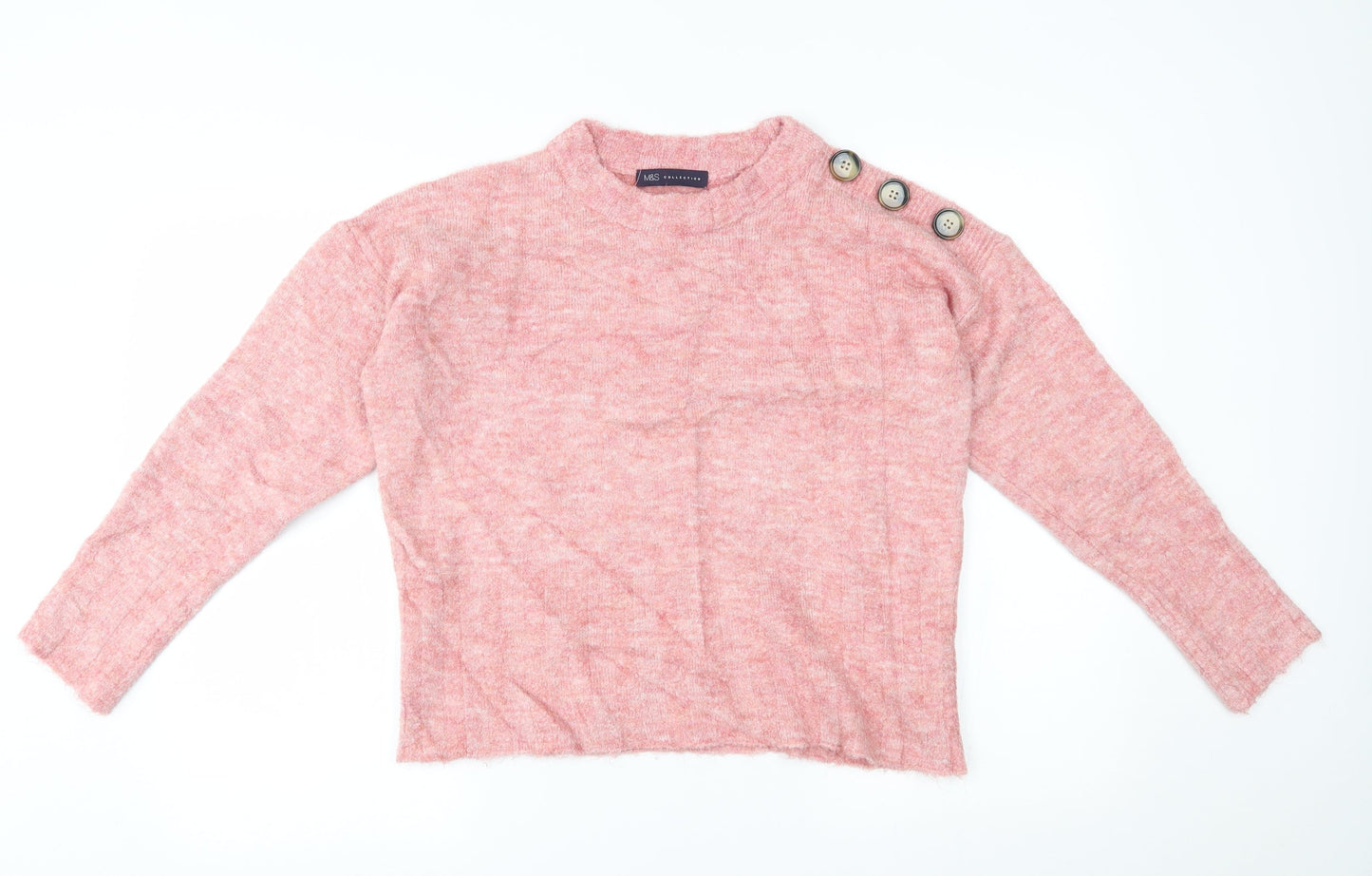 Womens UK Size M M&S Pink Pullover Jumper
