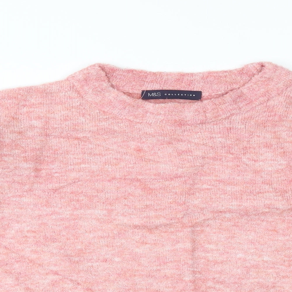 Womens UK Size M M&S Pink Pullover Jumper