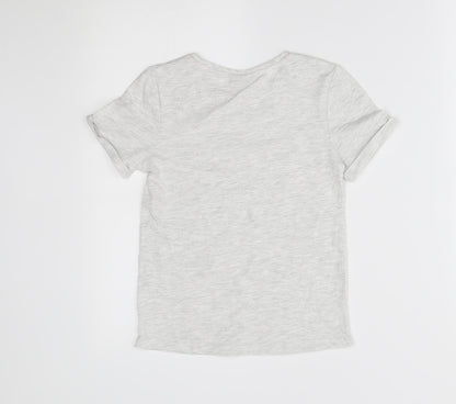 Matalan Girls Grey   Basic T-Shirt Size 8 Years