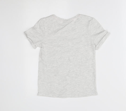 Matalan Girls Grey   Basic T-Shirt Size 8 Years