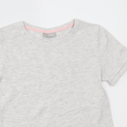 Matalan Girls Grey   Basic T-Shirt Size 8 Years