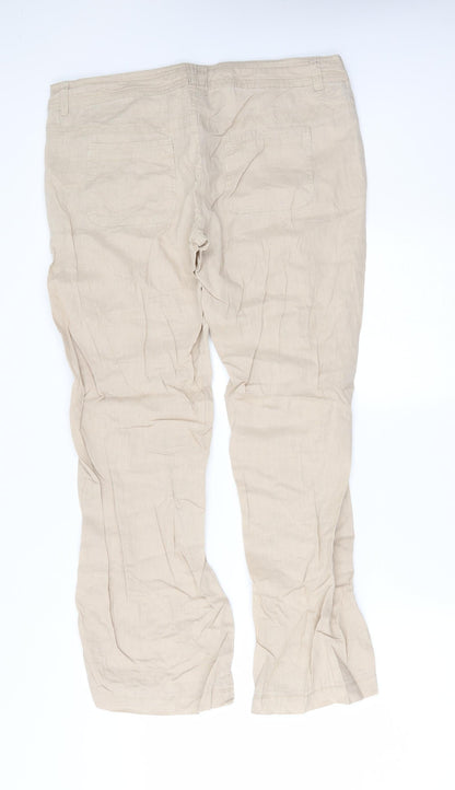 New Look Womens Beige   Trousers  Size 12 L28 in