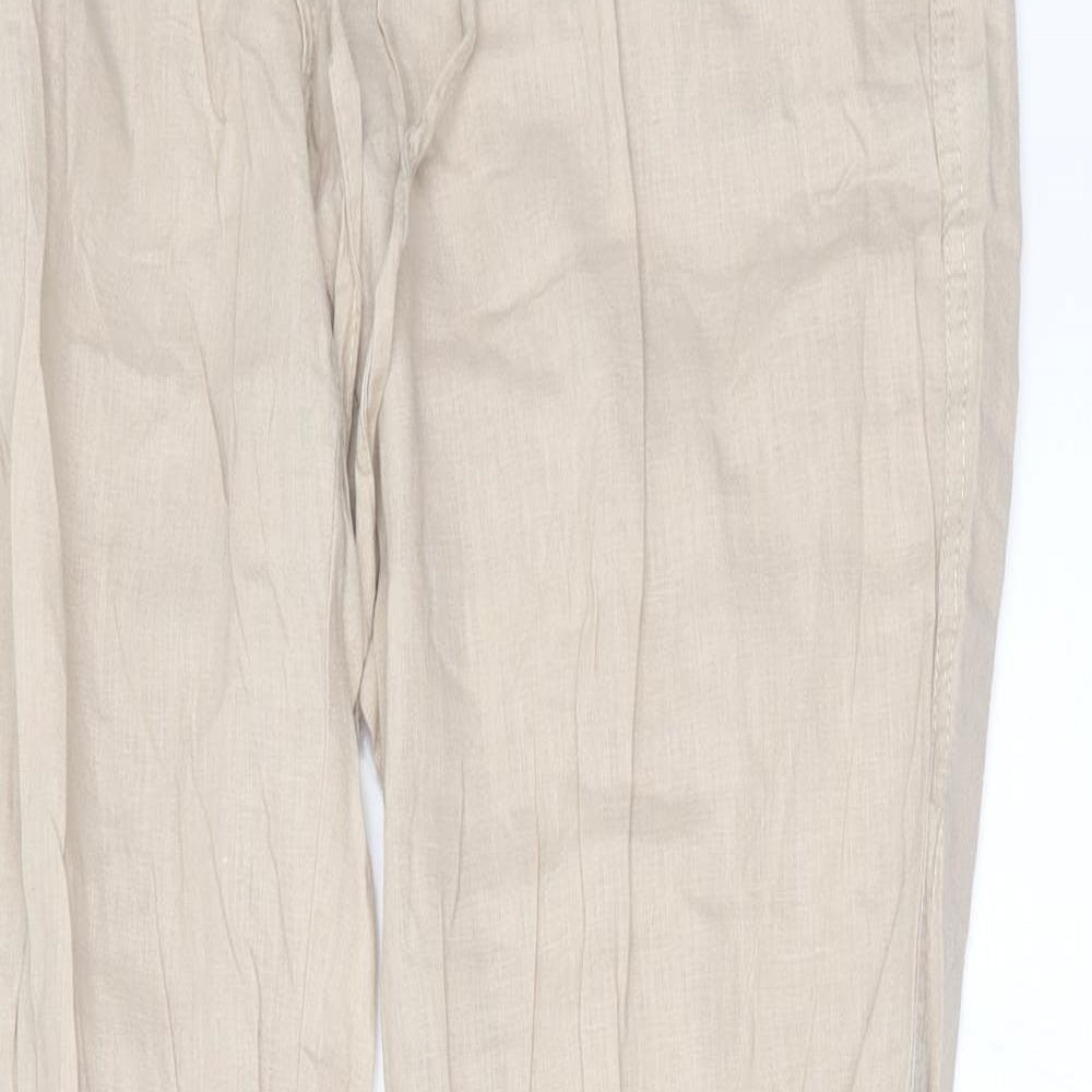 New Look Womens Beige   Trousers  Size 12 L28 in