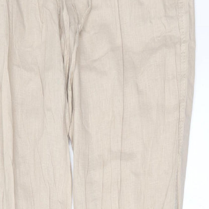 New Look Womens Beige   Trousers  Size 12 L28 in