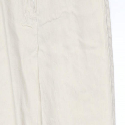 Womens UK Size 8 M&S Regular Fit Pedal Pusher Beige Trousers