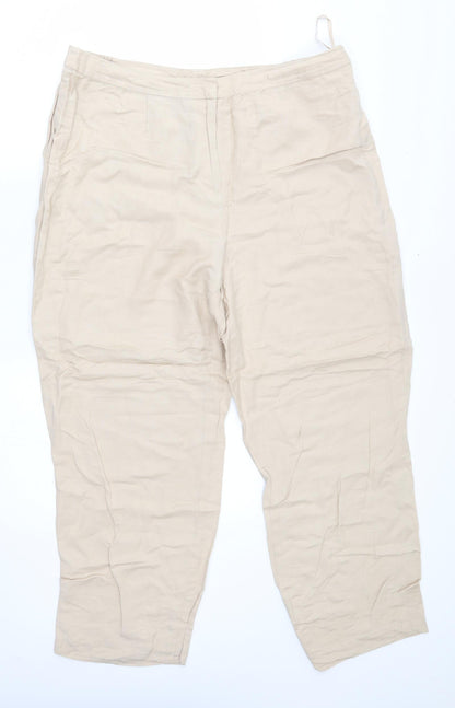 Ann Harvey Womens Beige   Trousers  Size 18 L26 in