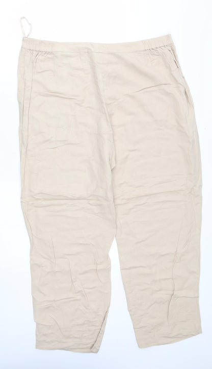 Ann Harvey Womens Beige   Trousers  Size 18 L26 in