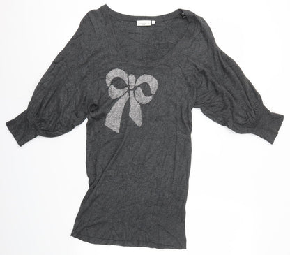 Womens UK Size 10 New Look Grey Pullover Jumper