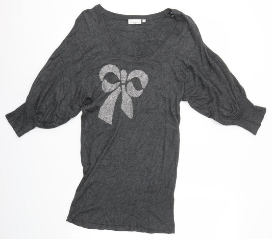 Womens UK Size 10 New Look Grey Pullover Jumper