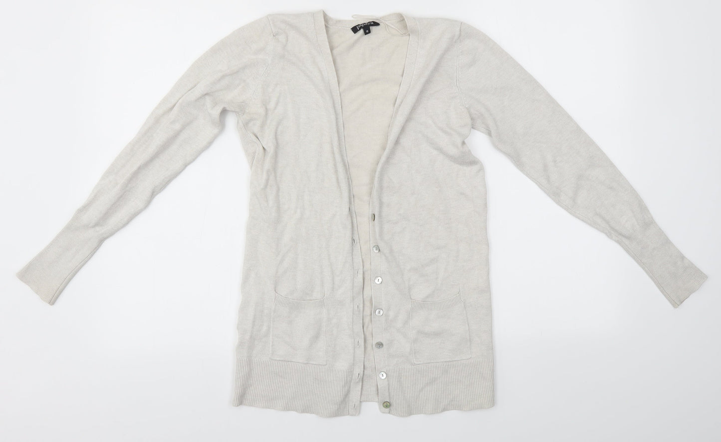 Womens UK Size 10 Matalan Grey Cardigan Jumper