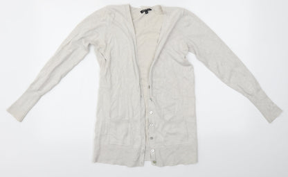 Womens UK Size 10 Matalan Grey Cardigan Jumper