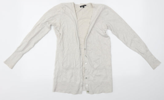 Womens UK Size 10 Matalan Grey Cardigan Jumper