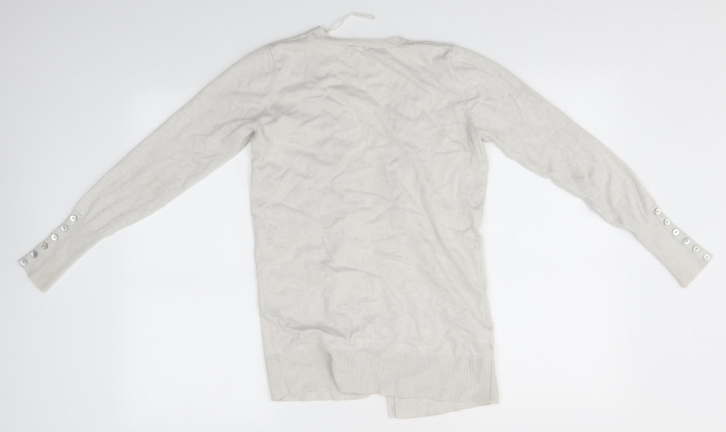 Womens UK Size 10 Matalan Grey Cardigan Jumper