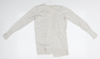 Womens UK Size 10 Matalan Grey Cardigan Jumper