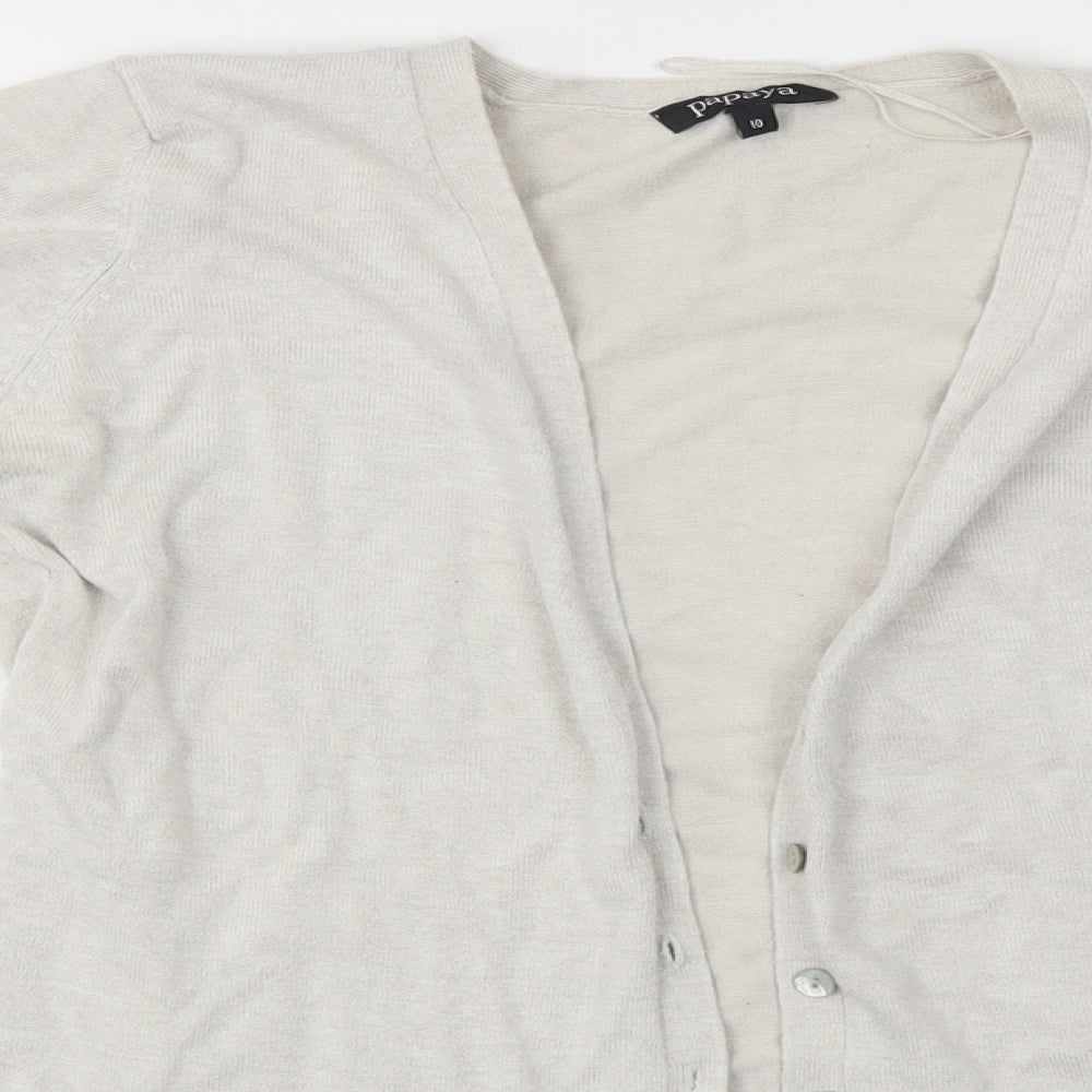 Womens UK Size 10 Matalan Grey Cardigan Jumper