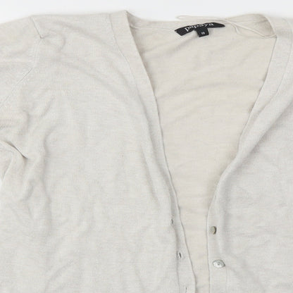 Womens UK Size 10 Matalan Grey Cardigan Jumper