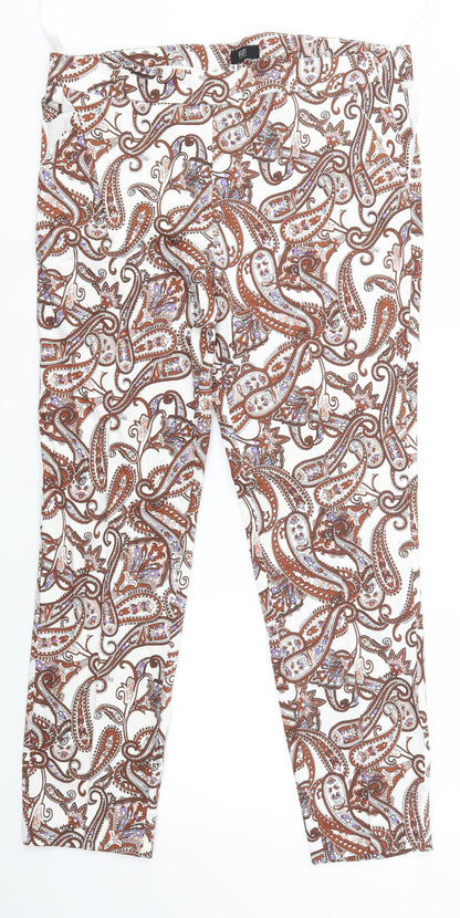F&F Womens Multicoloured   Trousers  Size 12 L26 in