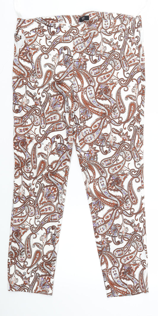 F&F Womens Multicoloured   Trousers  Size 12 L26 in