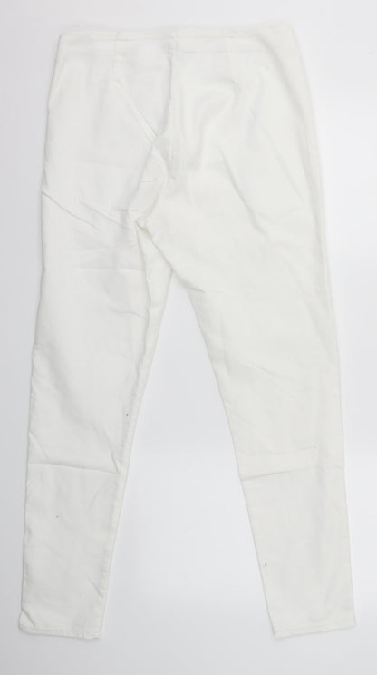 Womens UK Size 14 H&M Regular Fit Skinny White Jeans