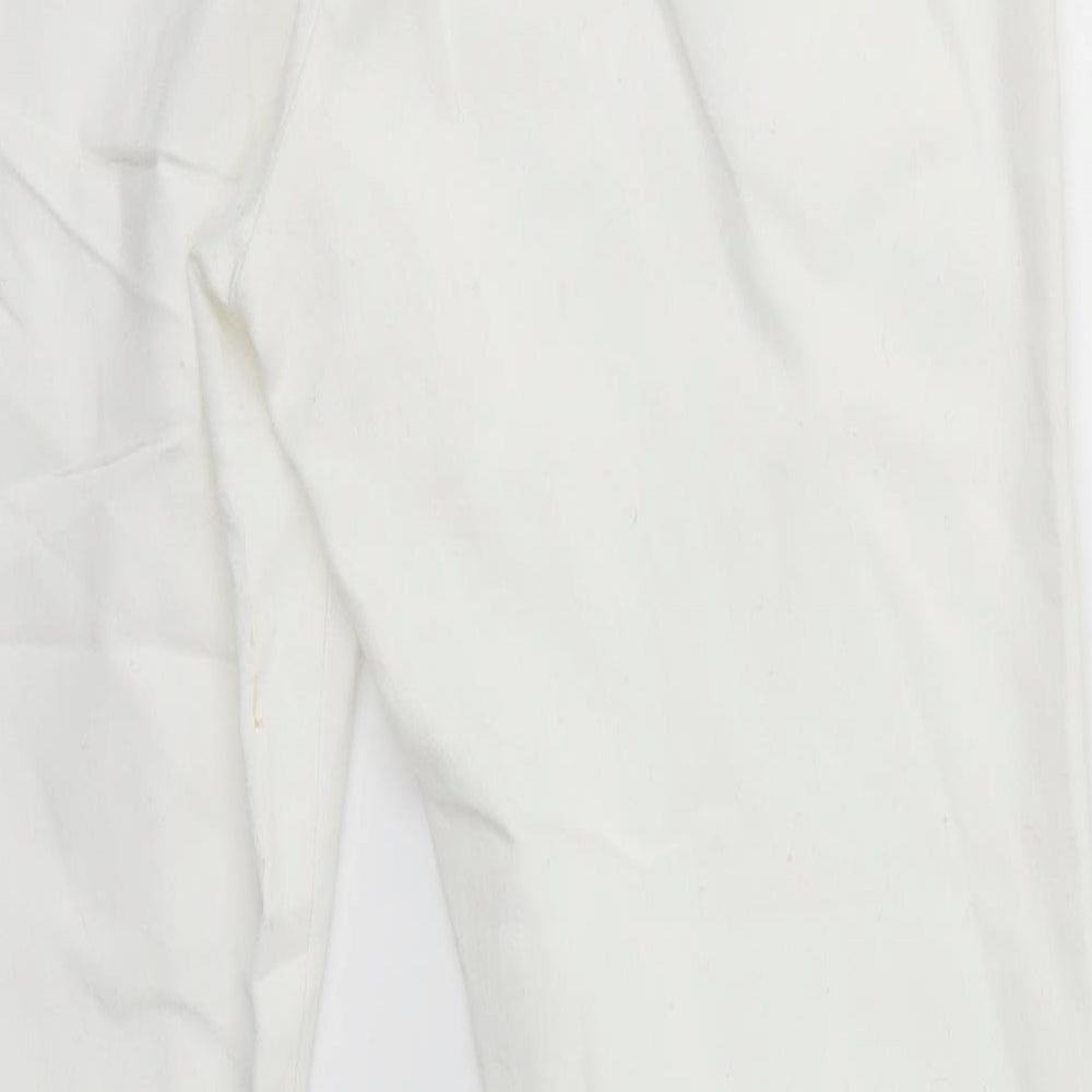 Womens UK Size 14 H&M Regular Fit Skinny White Jeans