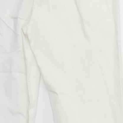 Womens UK Size 14 H&M Regular Fit Skinny White Jeans