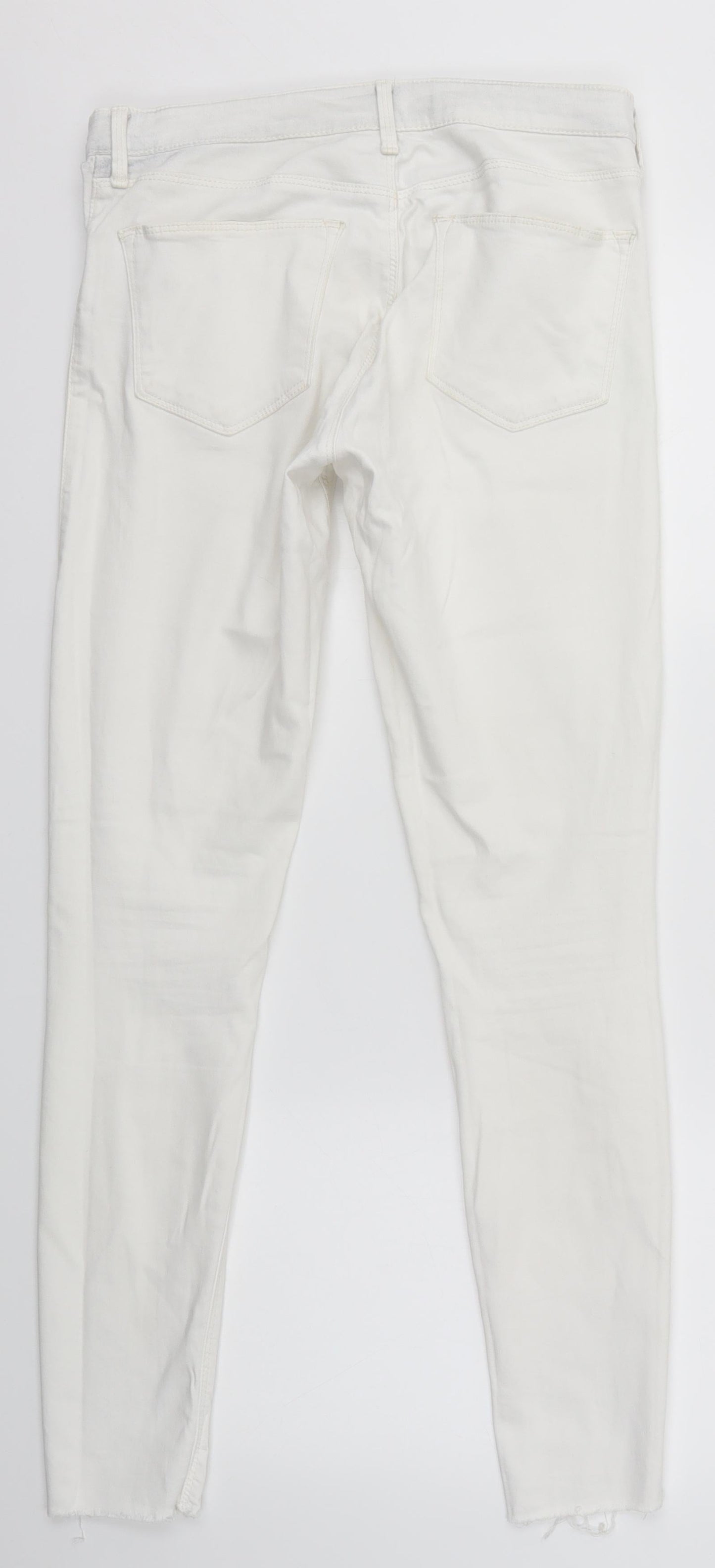 Topshop Womens White   Skinny Jeans Size 28 in L32 in